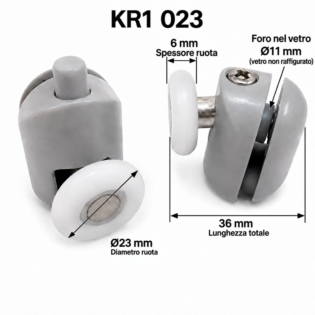 Kr1 023 Cuscinetti per box doccia diam 23 mm